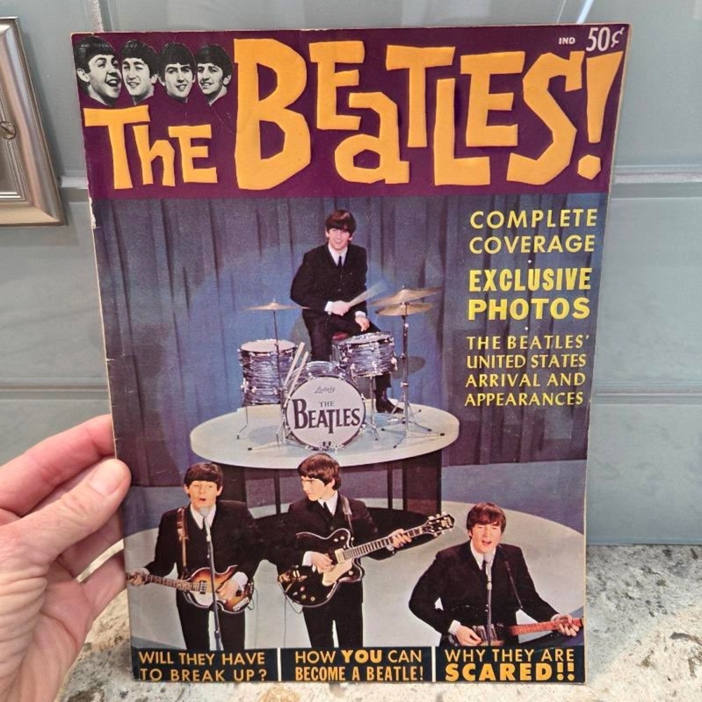 Vintage 1964 The Beatles Complete Coverage Exclusive Photos Magazine 1st Arrival